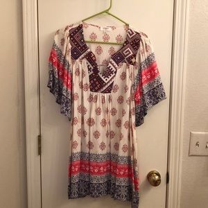 flowy, patterned tunic